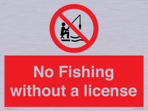 No Fishing without a license